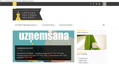 Desktop Screenshot of kulturaskoledza.lv